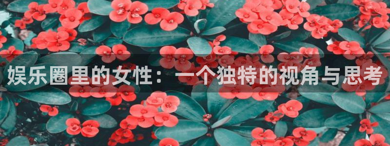 彩神8合法吗：娱乐圈里的女性：一个独特的视角与思考
